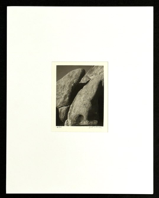 Harry C. Olsen "Alabama Hills 1" Palladuim Print: Limited Edition Platinum Palladuim Print by photographer Harry C. Olsen. The print is titled "Alabama Hills 1" and is in very nice condition and matted . Print measures approximately 3-1/2" across x 4