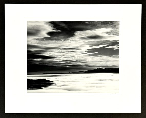 Henry Gilpin Clouds, Hills & Fog Signed Photograph: 1980 photograph by photographer Henry E. Gilpin. The photograph is titled "Clouds, Hills and Fog" and is in exceptional condition. Comes with the Henry Gilpin stamp on the verso and is signed in penci