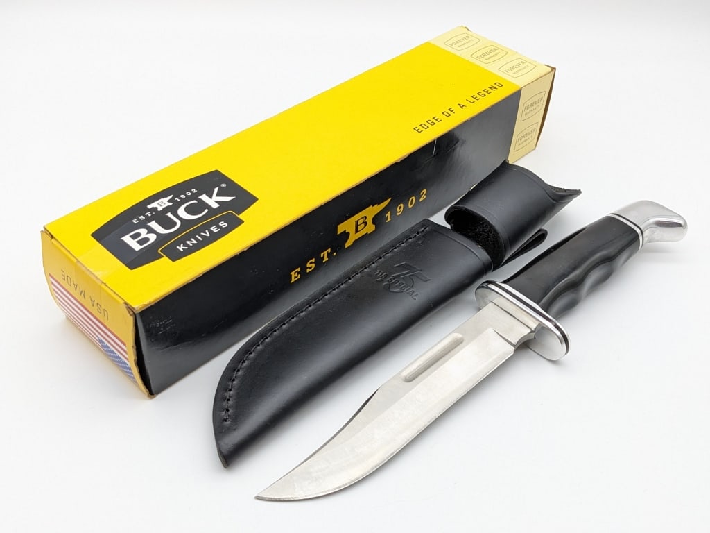 NIB Buck 119 75th Anni Special Hunting Knife (1 of 7)
