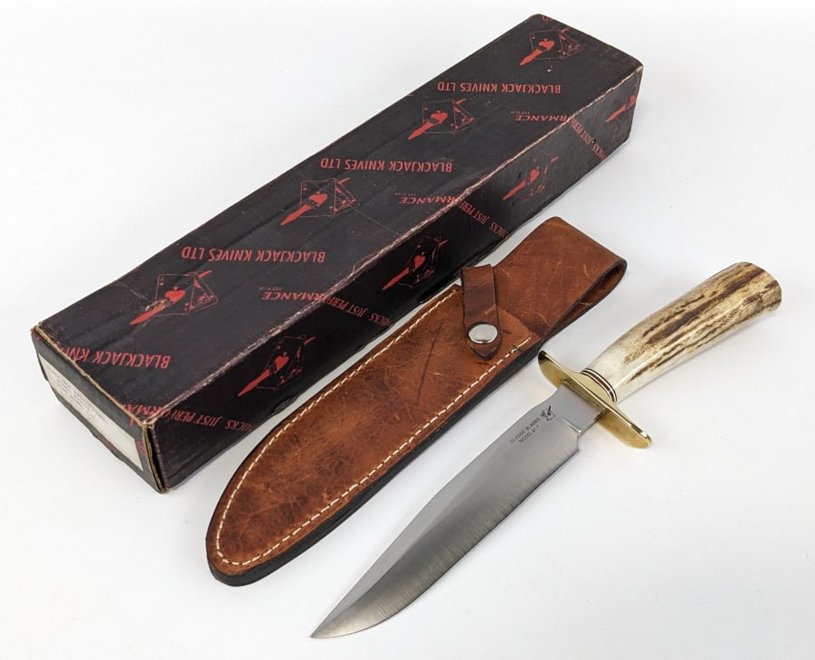 NIB Blackjack Knives1-7 All Purpose Fighter Stag Knife (1 of 6)