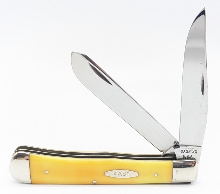 1974 Case XX  Yellow Trapper  Knife 3254 (1 of 4)