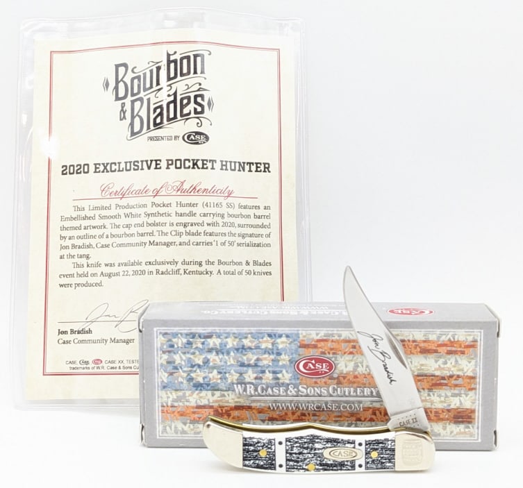 Ltd 2020 Case XX Bourbon & Blades Pocket Hunter Knife 1 of 50 (1 of 5)