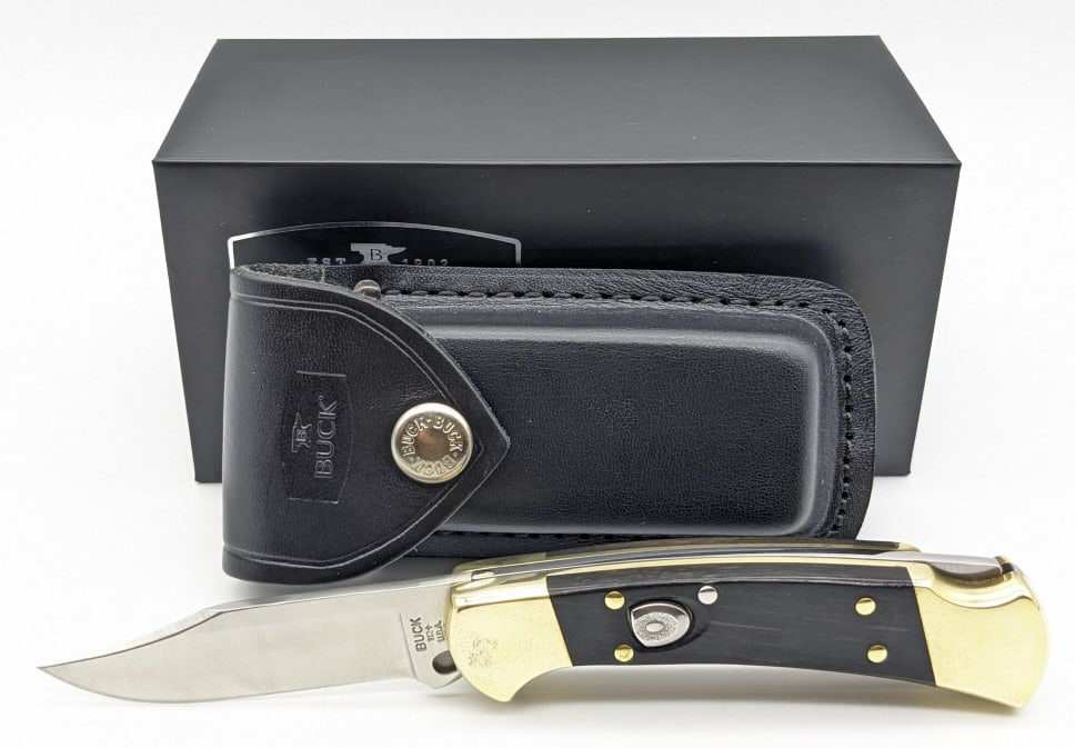 NIB Buck 112 Automatic Lockback Switchblade Knife w/ Sheath (1 of 5)