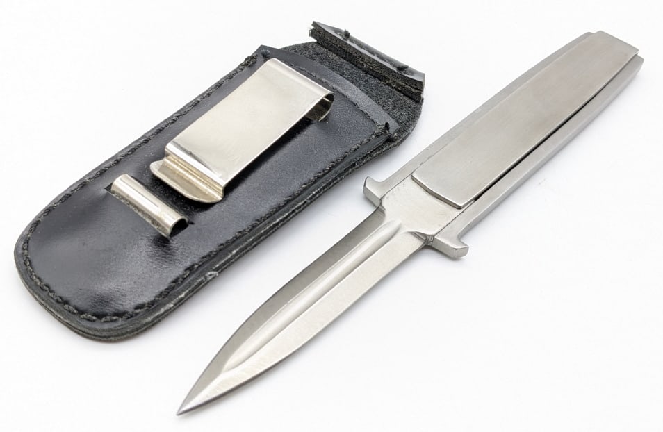 Vtg Smith & Wesson Swing Blade Boot Knife w Sheath (1 of 6)