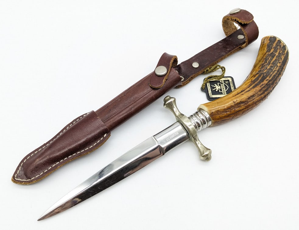 Linder Messer Solingen Stag Dagger Knife w/ Sheath (1 of 6)