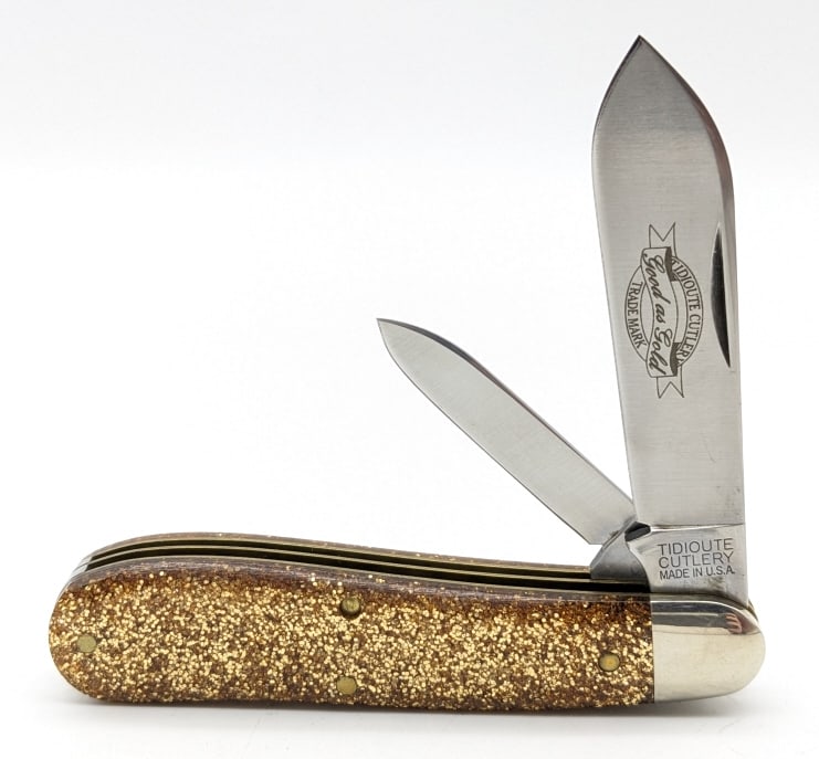 Great Eastern Tidioute Cut Good as Gold Jack Knife: Great Eastern Tidioute Cutlery Good as Gold Jack Knife. Knife is in very nice condition with minimal wear from handling. Overall measures 3-1/2in when closed. Ref #: 5479