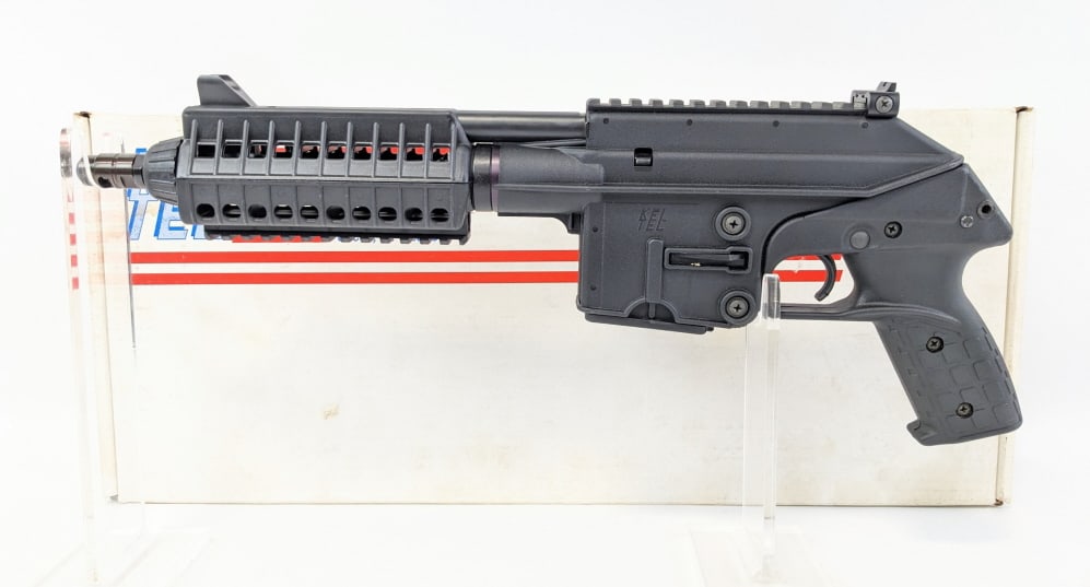NIB Kel-Tec PLR-16 5.56mm Semi Auto Pistol: NIB Kel-Tec PLR-16 5.56mm Semi Auto Pistol. Features a 10in barrel with flash hider, under barrel rail, top rail scope mount, and black polymer frame. Pistol is in new condition. FFL Required for Tran