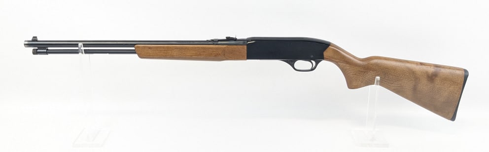 Winchester Model 190 .22 Semi Auto Rifle: Winchester Model 190 .22 Semi Auto Rifle. Features a 20-3/4in barrel, black finish receiver, and smooth wood stock. Rifle is in good used condtition with finish wear around the end of the barrel and o