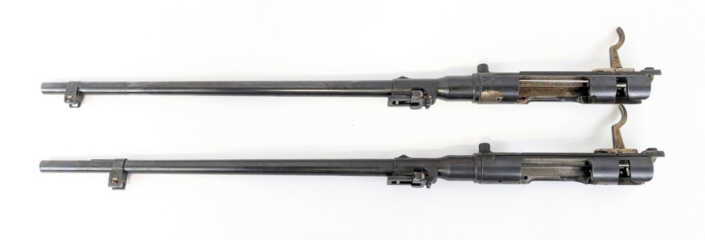 WWII Japan Type 38 & 44 Arisaka Barrel & Receiver: WWII Japanese Type 38 & 44 Arisaka 6.5 x 50mm Barrel & Receiver. Receivers are in fair aged condition with finish wear and scattered corrosion spots from age. FFL Required for Transfer. SN: 175287 & 2