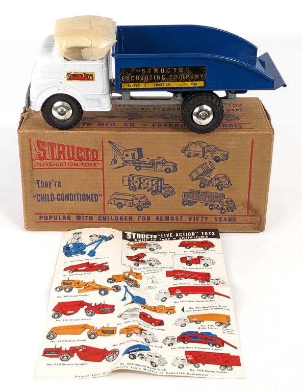 Structo No. 605 Shovel Dump Truck w/ Box (1 of 20)