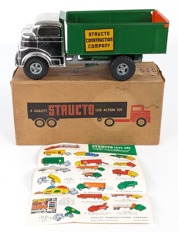 Structo No. 644 Hi-Lift Dump Truck w/ Box (1 of 18)