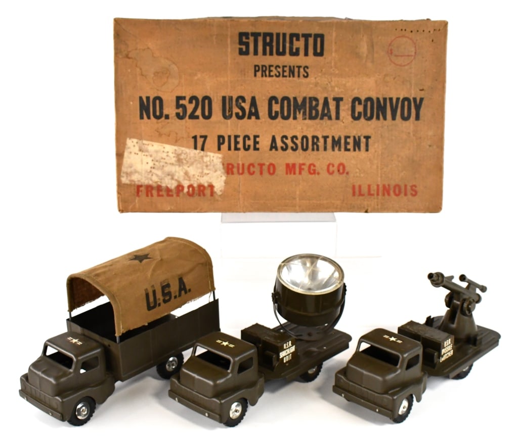 Structo No. 520 U.S.A. Combat Convoy Set w/ Box (1 of 18)