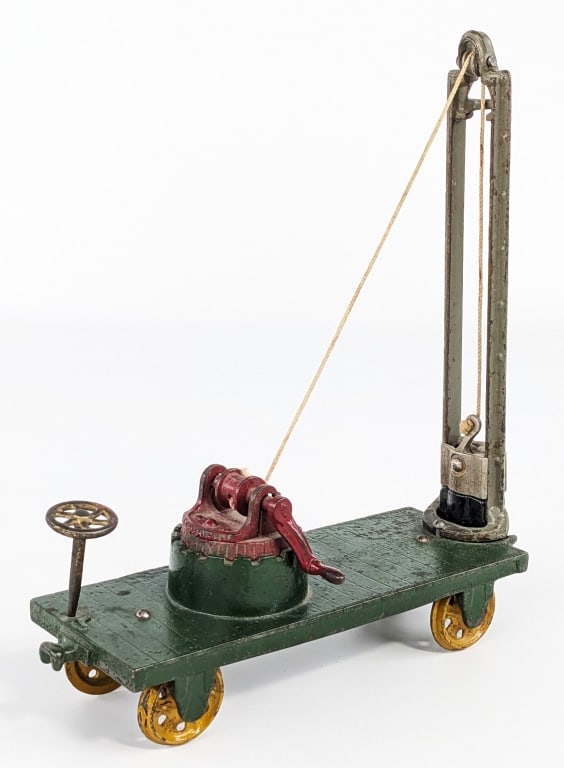 Arcade Cast Iron Pile Driver Train Car (1 of 10)
