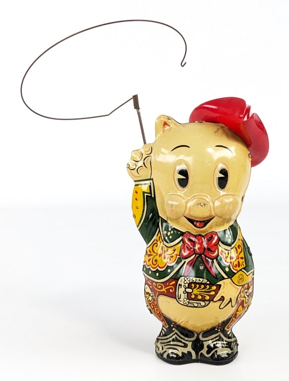 Marx Tin Windup Porky Pig Cowboy (1 of 11)