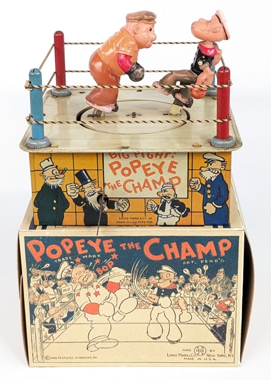Marx Windup Popeye The Champ Boxing Ring (1 of 13)
