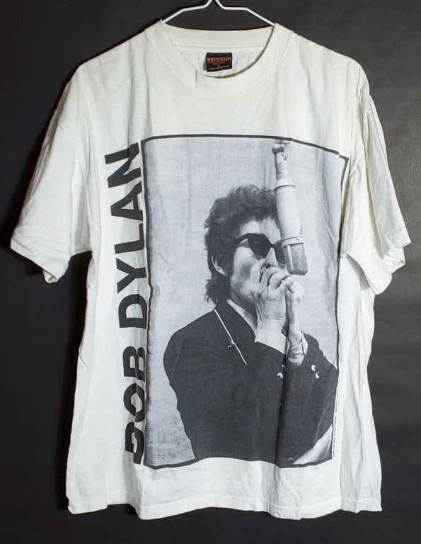 Vintage 1991 Bob Dylan East/West Tour Shirt: XL Brockum Collar is Double Stitched and Sleeves are Single Stitched. Shirt appears in overall good condition.