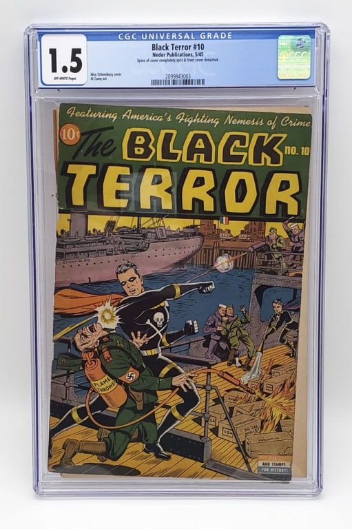 Graded Black Terror #10 Comic Book CGC 1.5 (1 of 5)