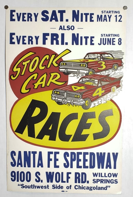 Vintage Santa Fe Speedway Stock Car Races Poster (1 of 6)