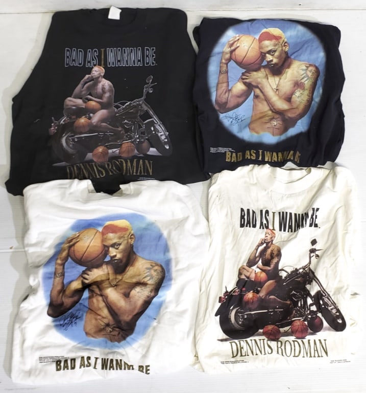 (4) Dennis Rodman Long Sleeve Shirts (1 of 10)