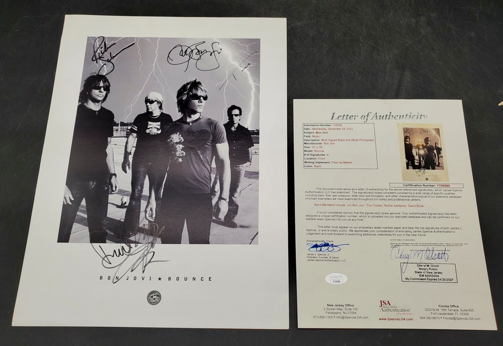 Bon Jovi Bounce Autographed Photograph (1 of 10)