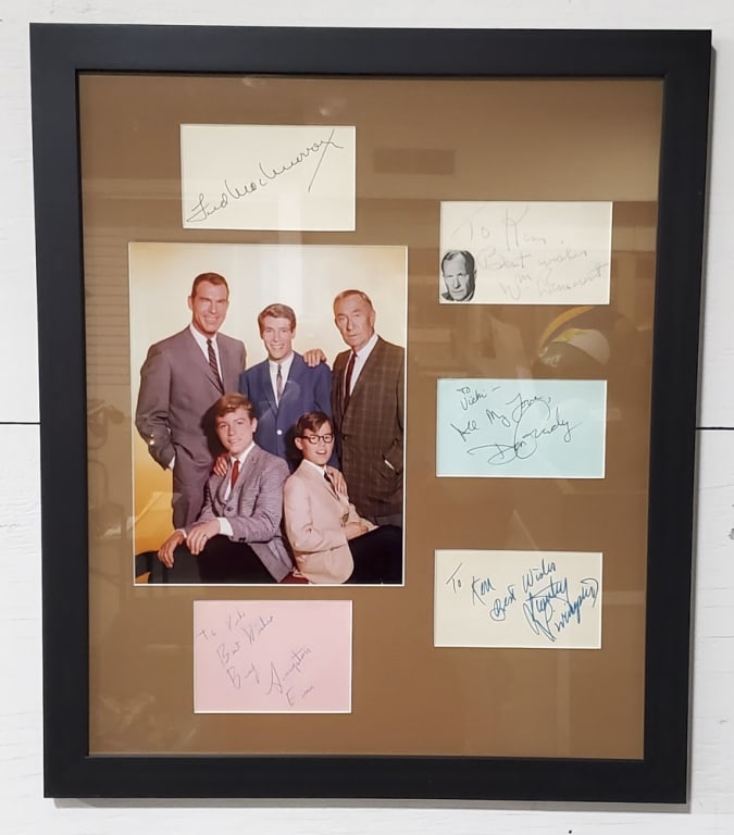 Framed "My Three Sons" Cast Members Autographs (1 of 7)