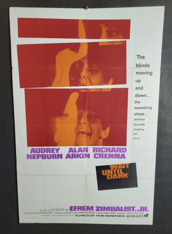 Katherine Hepburn " Wait Until Dark" Movie Poster (1 of 13)