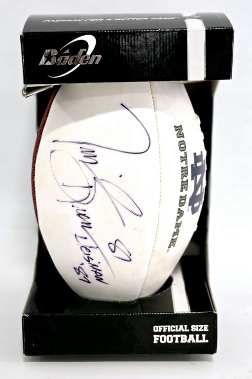 Tim Brown Signed Baden Notre Dame Football (1 of 7)