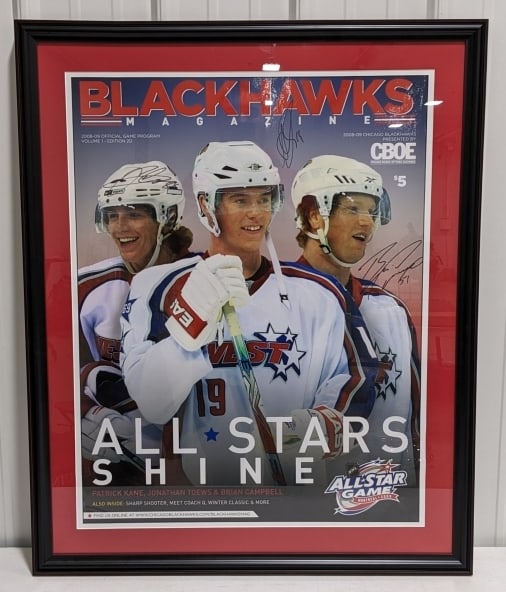 Framed 2008-09 Blackhawks All-Stars Signed Cover (1 of 7)
