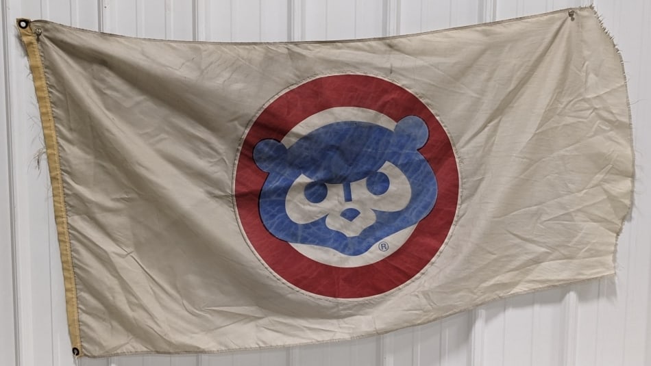 Vintage Wrigley Field Chicago Cubs Game Used Flag (1 of 7)