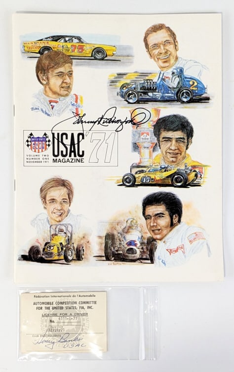 Rutherford's 1971 ACCUS License and USAC Yearbook (1 of 6)