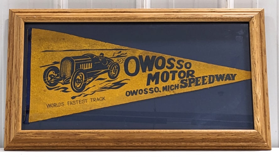 Owosso Motor Speedway Framed Pennant (1 of 4)