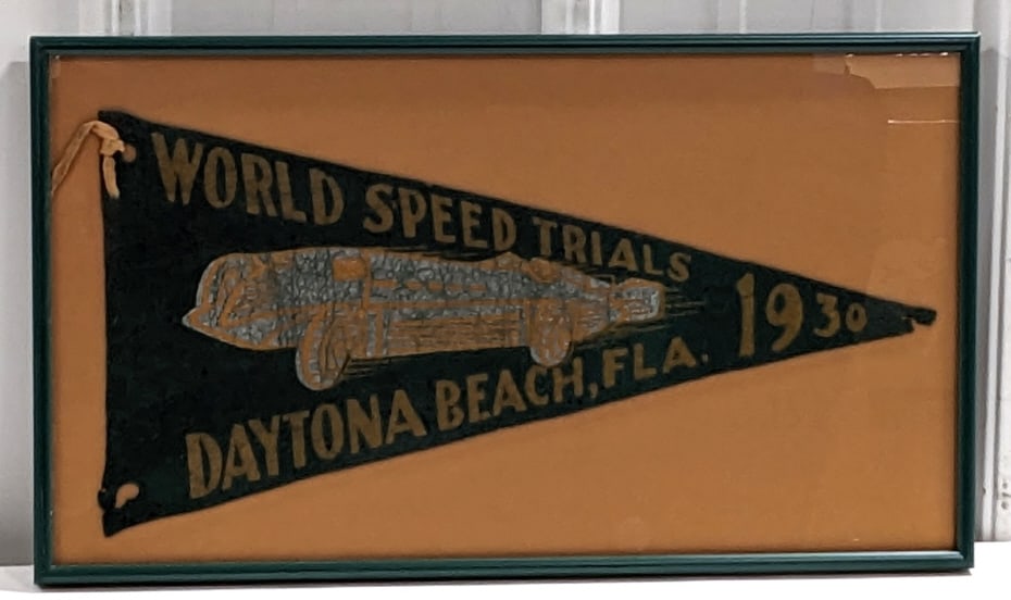 1930 World Speed Trials Framed Pennant (1 of 5)