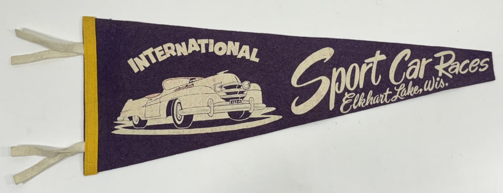Vintage Elkhart Lake Sports Car Races Pennant (1 of 6)