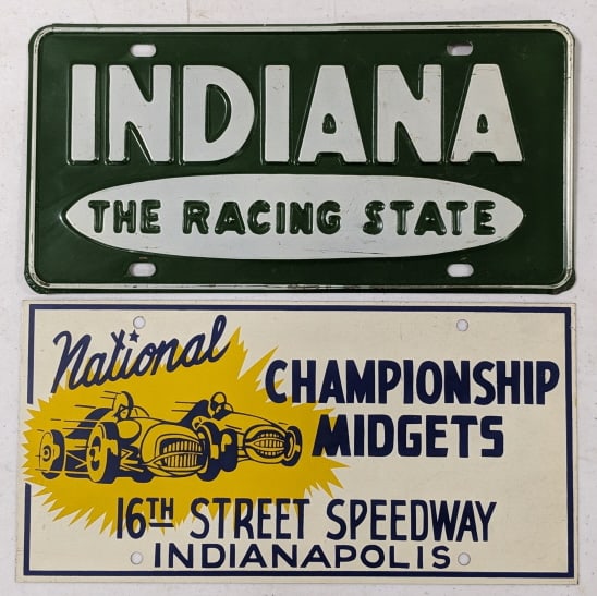 (2) Racing Souvenir License Plates (1 of 3)