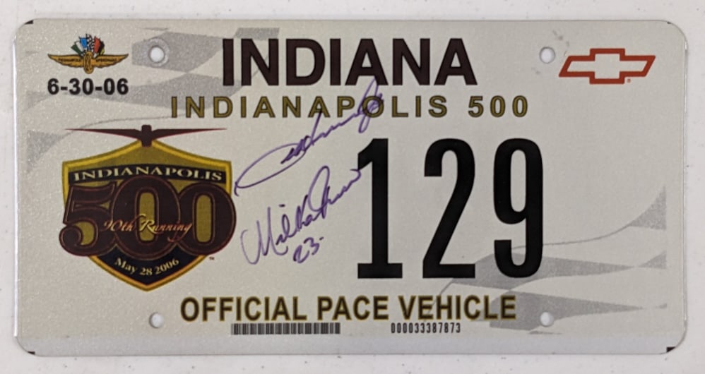 2006 Indy 500 Official Pace Car License Plate (1 of 4)