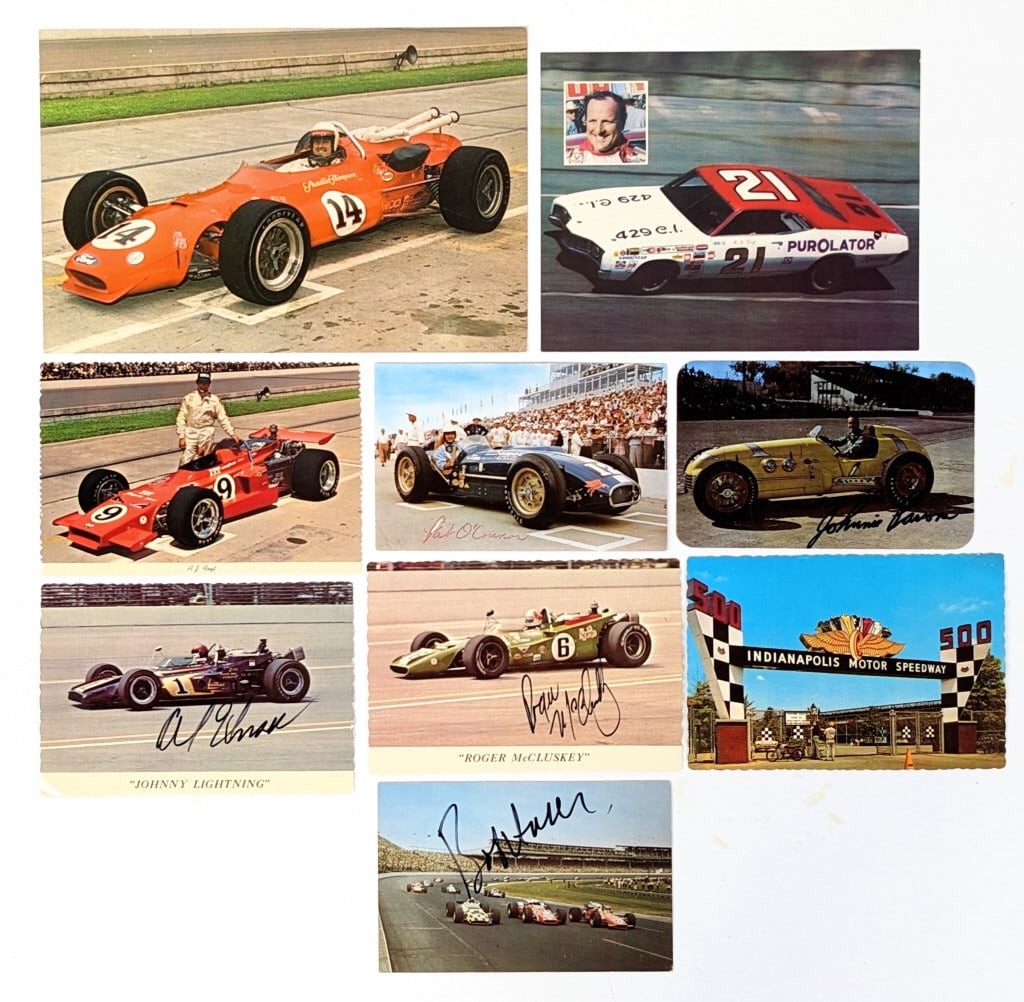 (9) Vintage Racing Related Post Cards (1 of 3)