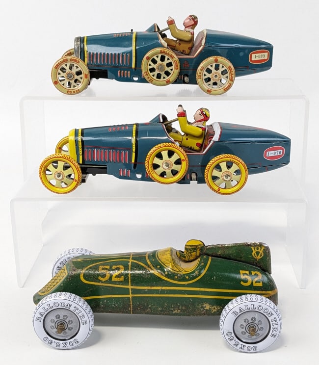 Tin Buggati & Tin #52 V8 Race Cars (1 of 18)