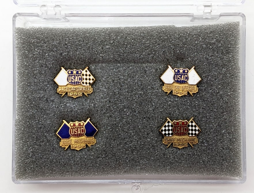 (4) 1959 United States Auto Club Pins (1 of 3)