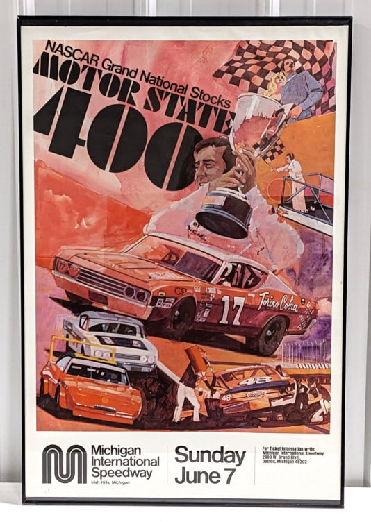 1970 NASCAR Motor State 400 Framed Poster (1 of 4)