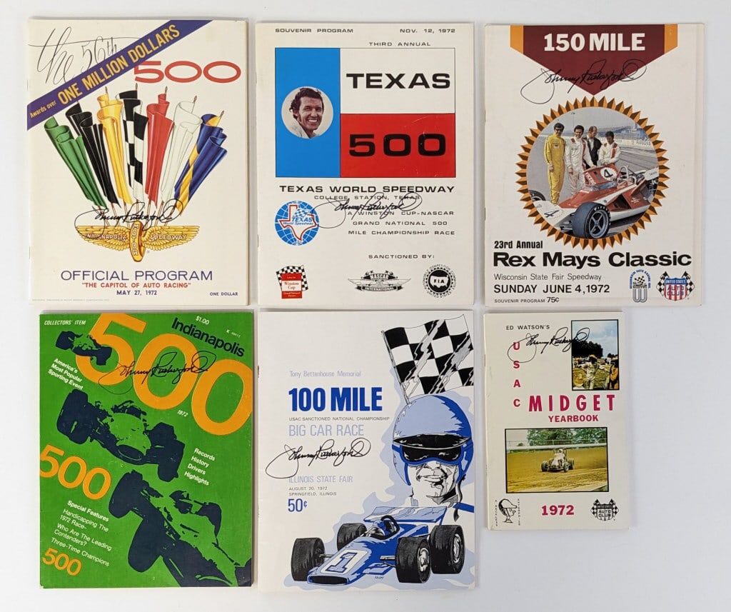 Johnny Rutherford's 1972 Signed Race Program Lot (1 of 20)