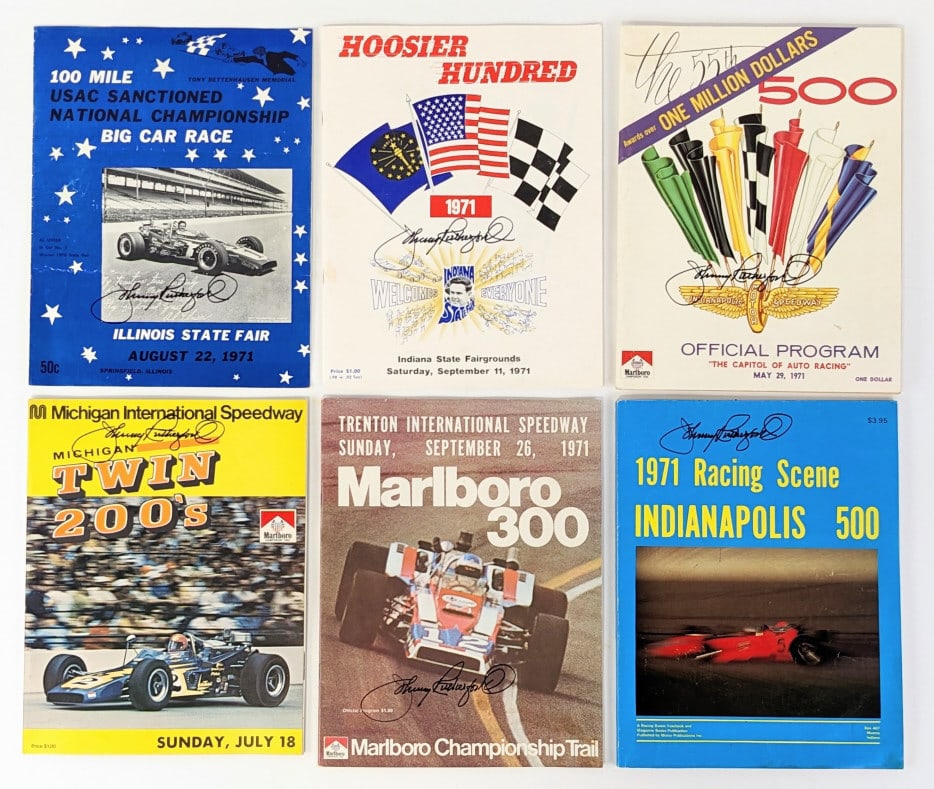 Johnny Rutherford's 1971 Signed Race Program Lot (1 of 20)