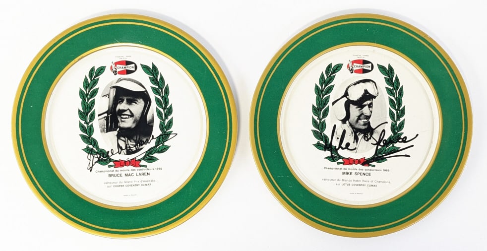 (2) 1965 Champion Advertising Plates (1 of 4)