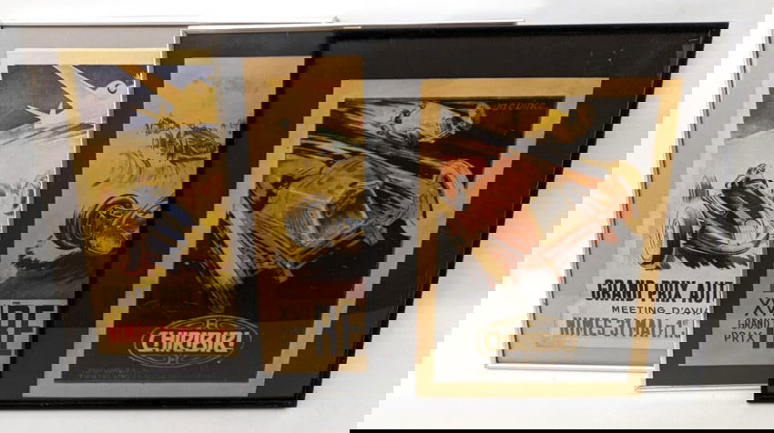 (3) Framed Reproduction Europe Race Posters (1 of 10)