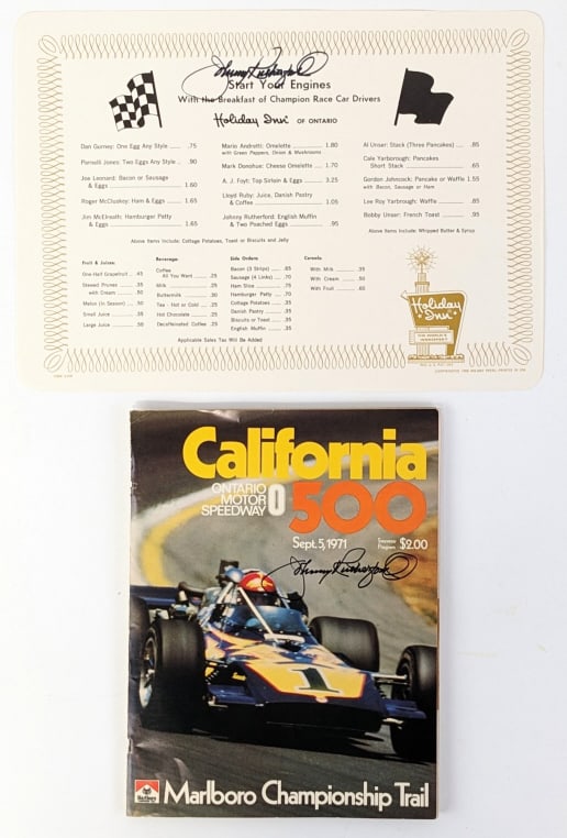 Johnny Rutherford's Cal 500 Program & Ontario Menu (1 of 8)