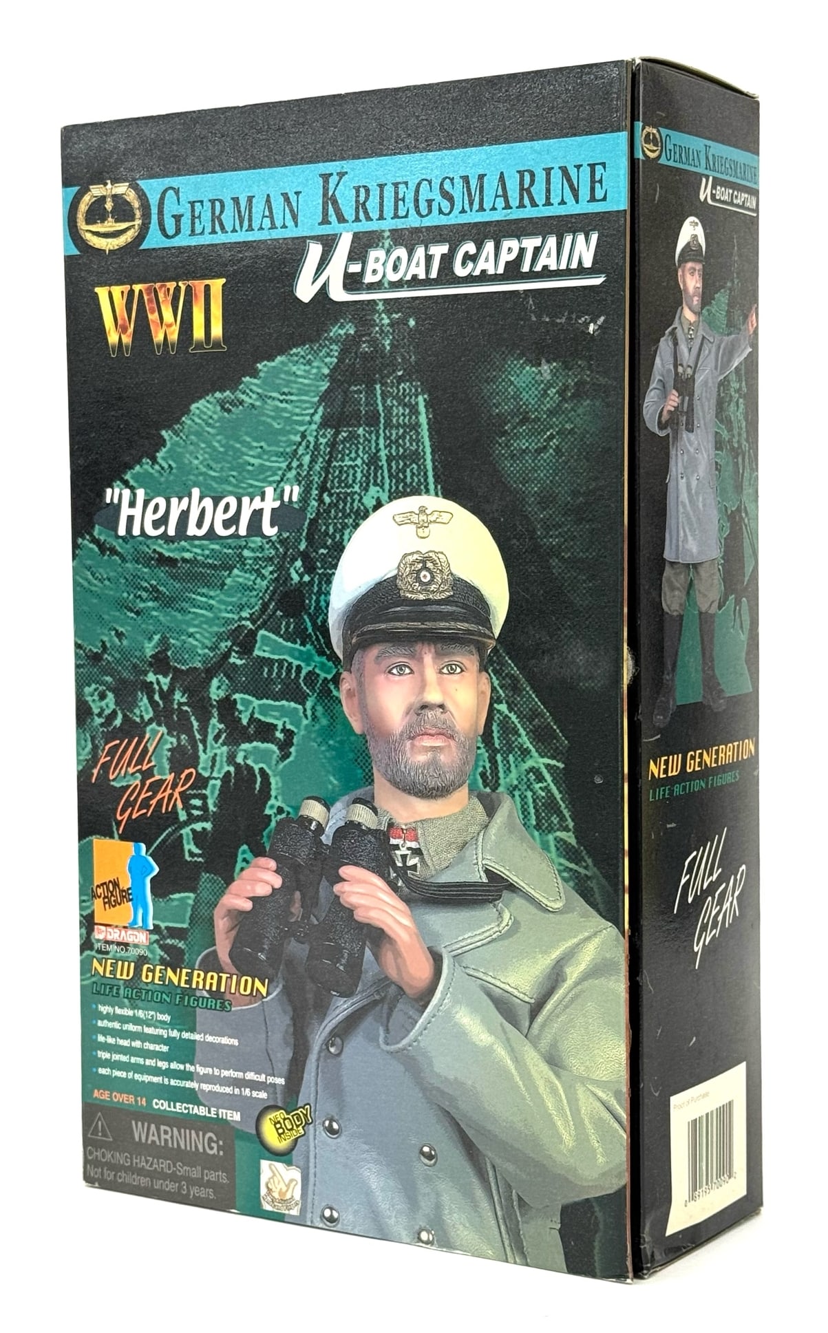 WW II German Kriegsmarine U Boat Captain Herbert Dragon Action Figure NIB: WW II German Kriegsmarine U Boat Captain Herbert Dragon Action Figure NIB.? The WW II German Dragon Action Figure is brand new and in the original box.? Box reads 1/6 scale and item number 70090.? ?Bo