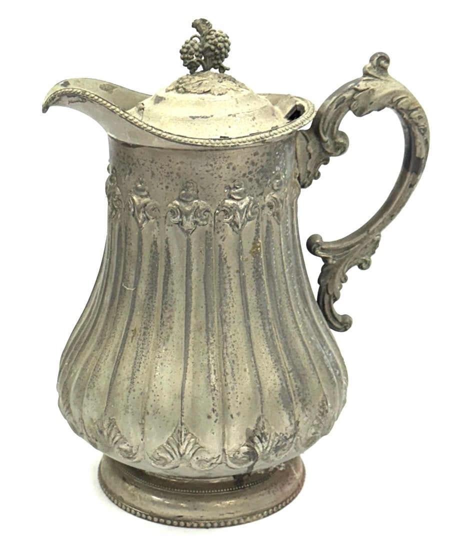 1858 Treble Wall Rogers Smith & Co. Large Water Pitcher: 1858 Treble Wall Rogers Smith & Co. Large Water Pitcher. A Very Nice Large Pitcher For Your Collection. All Hinges Are In Good Condition and Working Order. The Maker's Marks Are Clearly Visible On The