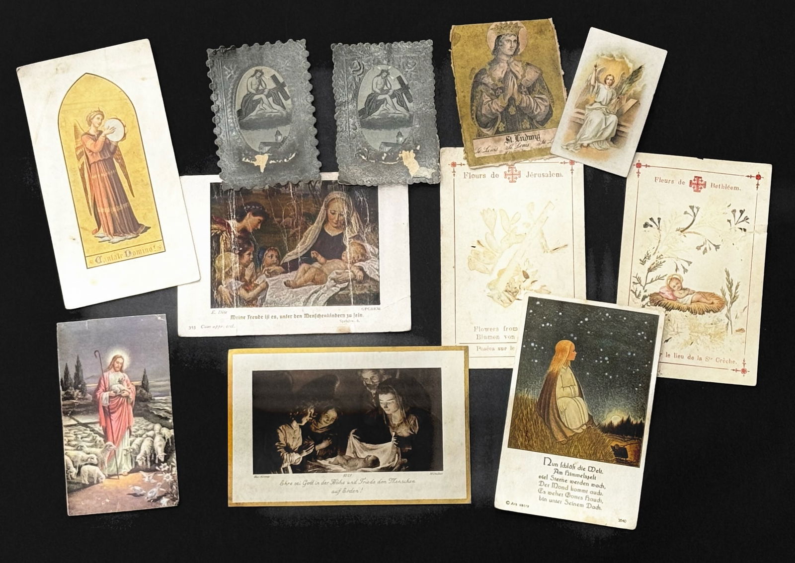 (11) Antique German Prayer Devotional Cards: (11) Antique German Prayer Devotional Cards