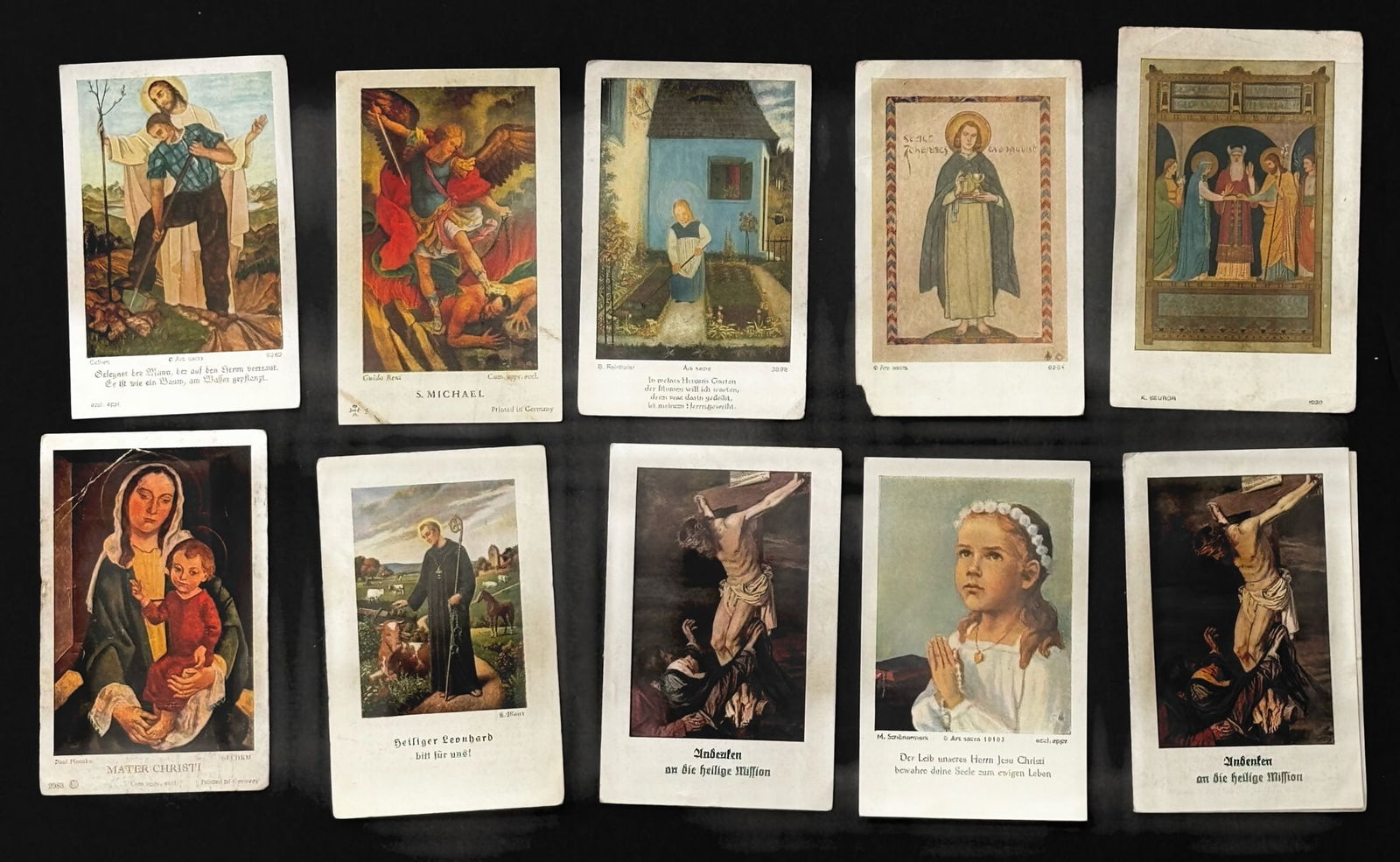 (10) Antique German Prayer Devotional Cards: (10) Antique German Prayer Devotional Cards