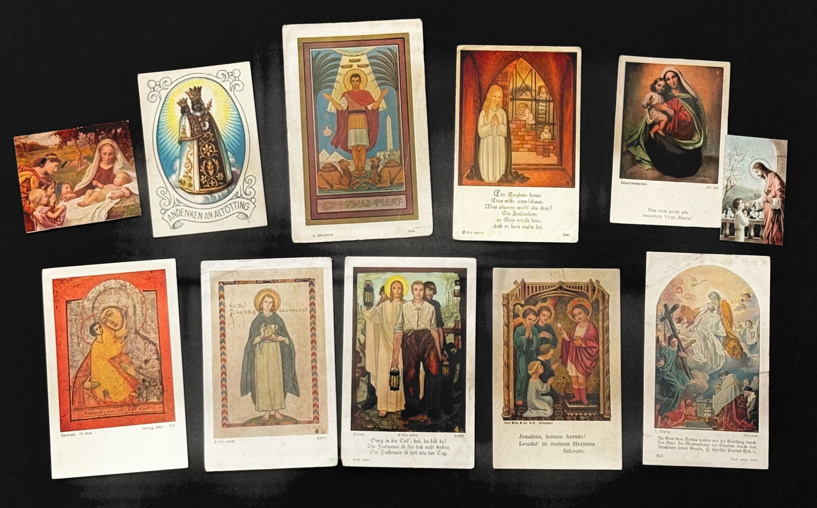 (10) Antique German Prayer Devotional Cards: (10) Antique German Prayer Devotional Cards