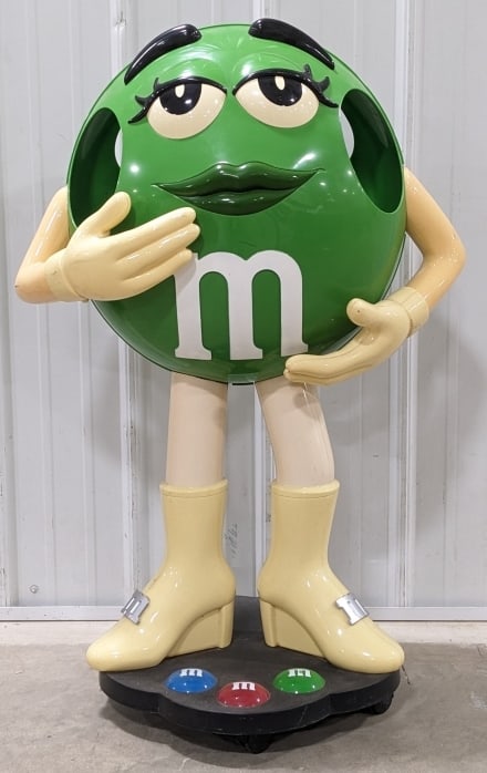 Life-Size Green M&M's Female Figural Store Display (1 of 15)
